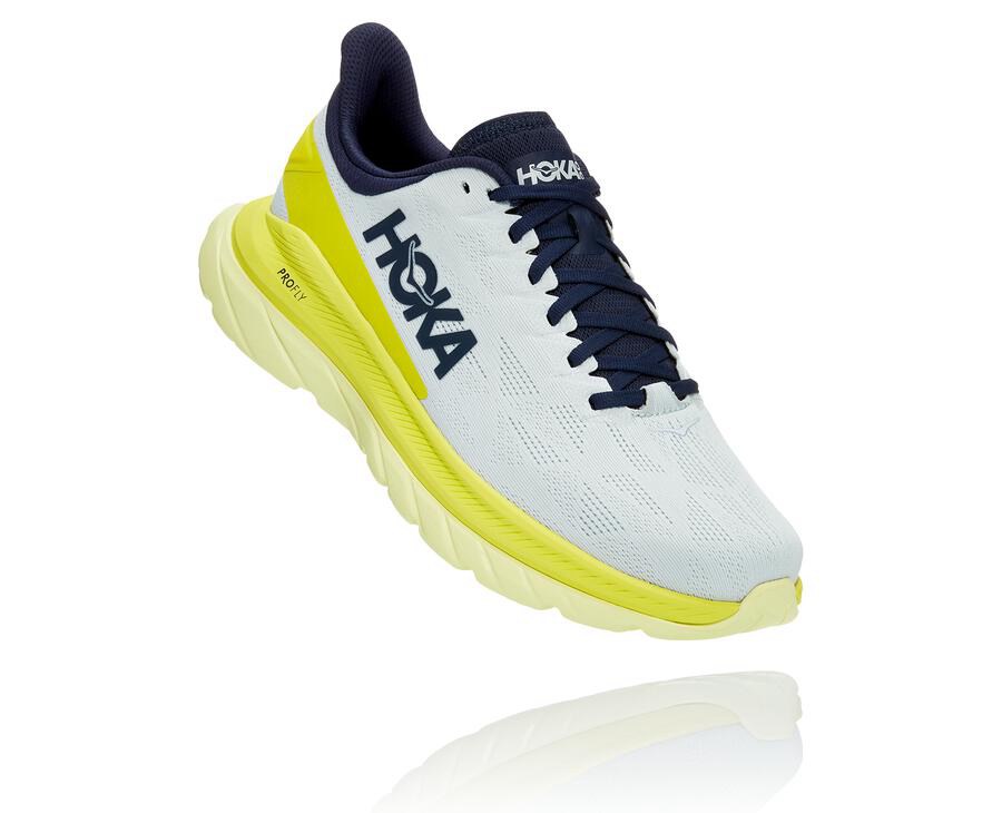 Hoka One One Mach 4 Löparskor Herr - Vita - ZLDFJ-5961